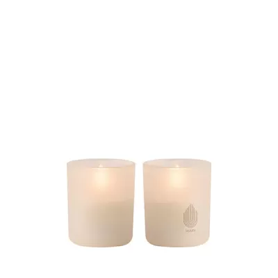 Glass Candle, Vanilla, 2-pack, 6x7 cm